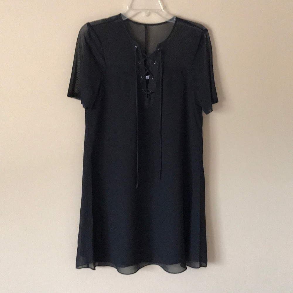 New BCBGENERATION midi lace black dress size S - Picture 2 of 8